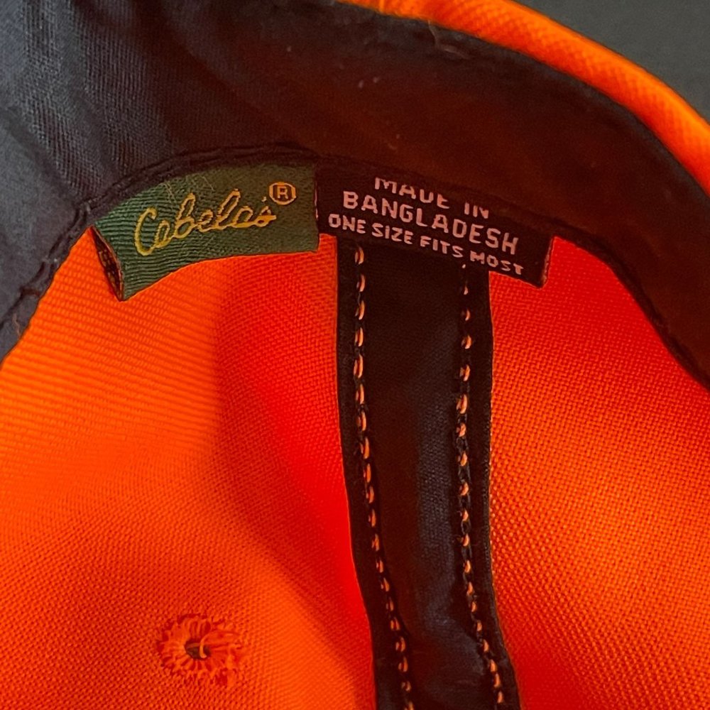 Cabela's Orange Strapback hat - Picture 5 of 5